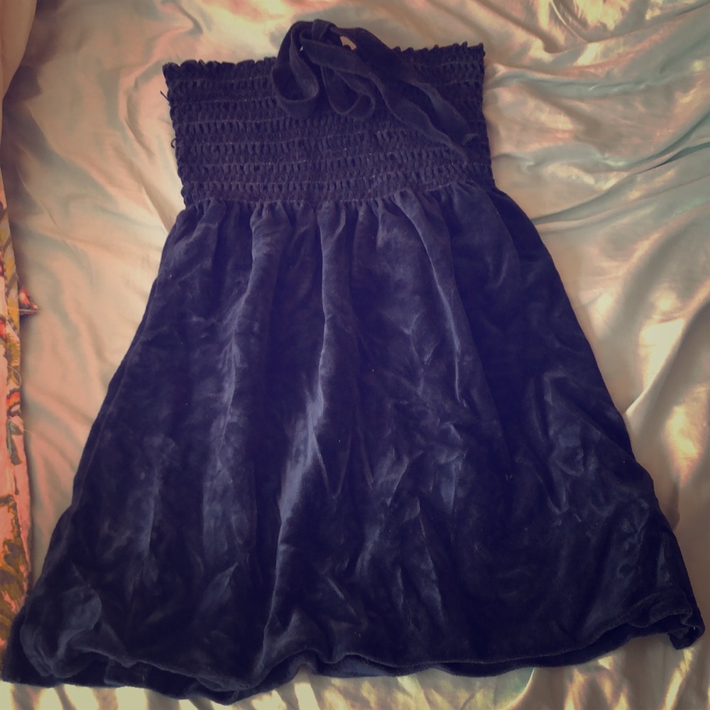 Velour beach cover up top